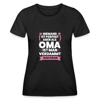 Oma Großmutter Großmütter Geschenk - Frauen Funktions-T-Shirt - Schwarz - Vorne - AI Model Female 172 light (172cm)