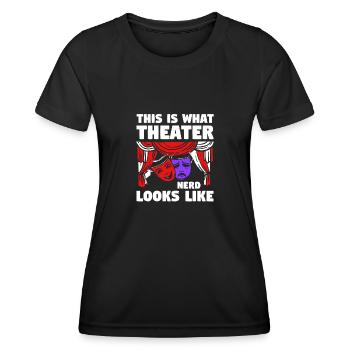 Theater Broadway-Musical Geschenk - Frauen Funktions-T-Shirt - Schwarz - Vorne - AI Model Female 172 light (172cm)