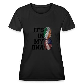 Irland Irisch Irische Wurzeln Geschenk - Frauen Funktions-T-Shirt - Schwarz - Vorne - AI Model Female 172 light (172cm)