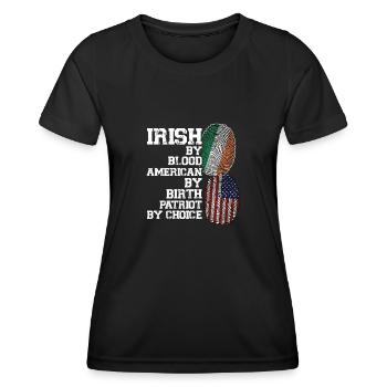 Irland Irisch Irische Wurzeln Geschenk - Frauen Funktions-T-Shirt - Schwarz - Vorne - AI Model Female 172 light (172cm)
