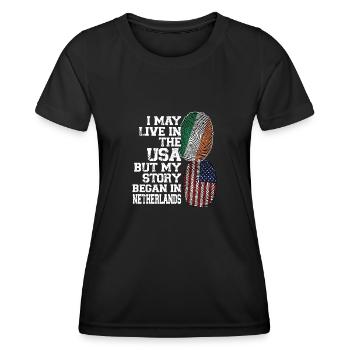 Irland Irisch Irische Wurzeln Geschenk - Frauen Funktions-T-Shirt - Schwarz - Vorne - AI Model Female 172 light (172cm)
