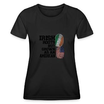 Irland Irisch Irische Wurzeln Geschenk - Frauen Funktions-T-Shirt - Schwarz - Vorne - AI Model Female 172 light (172cm)
