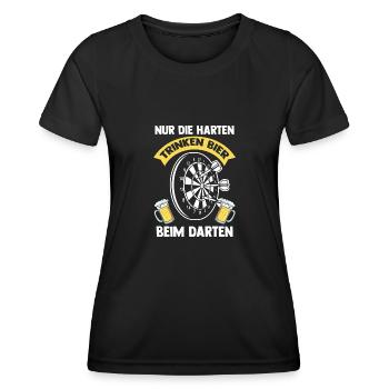 Dart Bier Dartsport Geschenk - Frauen Funktions-T-Shirt - Schwarz - Vorne - AI Model Female 172 light (172cm)