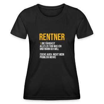 Rentner Ruhestand Pensionierung Geschenk - Frauen Funktions-T-Shirt - Schwarz - Vorne - AI Model Female 172 light (172cm)