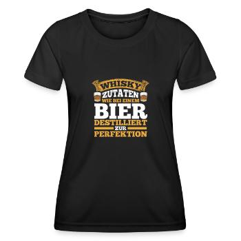 Whisky Alkohol Whiskyliebhaber Geschenk - Frauen Funktions-T-Shirt - Schwarz - Vorne - AI Model Female 172 light (172cm)