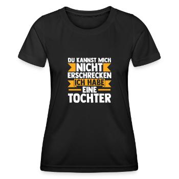 Papa Tochter Töchter Geschenk - Frauen Funktions-T-Shirt - Schwarz - Vorne - AI Model Female 172 light (172cm)