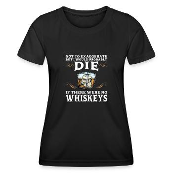 Whiskey trinken Whiskey trinken Whiskey Geschenk - Frauen Funktions-T-Shirt - Schwarz - Vorne - AI Model Female 172 light (172cm)