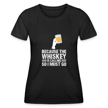 Whiskey trinken Whiskey trinken Whiskey Geschenk - Frauen Funktions-T-Shirt - Schwarz - Vorne - AI Model Female 172 light (172cm)