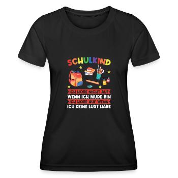 Schulkind Einschulung Schulbeginn Geschenk - Frauen Funktions-T-Shirt - Schwarz - Vorne - AI Model Female 172 light (172cm)