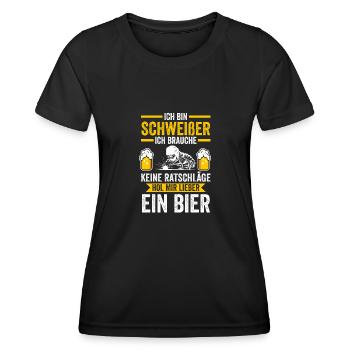 Schweißer Beruf Schweisser Geschenk - Frauen Funktions-T-Shirt - Schwarz - Vorne - AI Model Female 172 light (172cm)