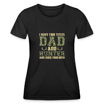 Jäger Jagd Jagd Geschenk - Frauen Funktions-T-Shirt - Schwarz - Vorne - AI Model Female 172 light (172cm)