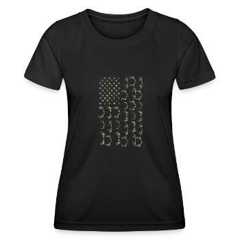 Jäger Jagd Jagd Geschenk - Frauen Funktions-T-Shirt - Schwarz - Vorne - AI Model Female 172 light (172cm)