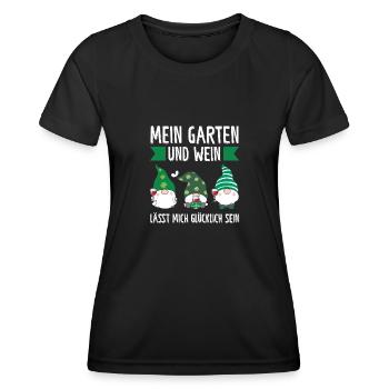 Garten-arbeit Gnome Gartenarbeit Geschenk - Frauen Funktions-T-Shirt - Schwarz - Vorne - AI Model Female 172 light (172cm)