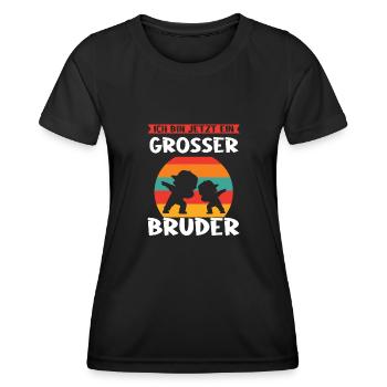 Großer Bruder Dabbing Grosser Bruder Geschenk - Frauen Funktions-T-Shirt - Schwarz - Vorne - AI Model Female 172 light (172cm)
