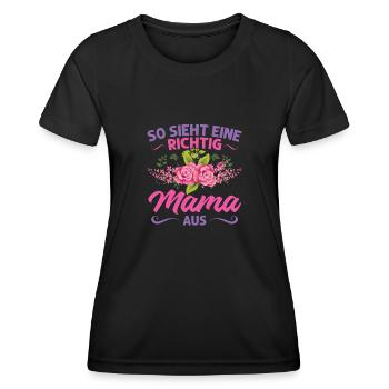 Mutter Mama Tochter Geschenk - Frauen Funktions-T-Shirt - Schwarz - Vorne - AI Model Female 172 light (172cm)