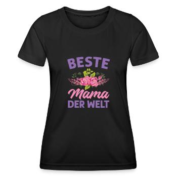 Mutter Mama Tochter Geschenk - Frauen Funktions-T-Shirt - Schwarz - Vorne - AI Model Female 172 light (172cm)