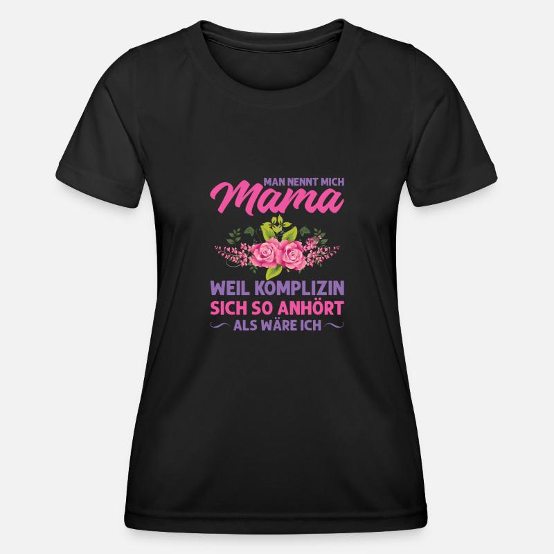Mutter Mama Tochter Geschenk - Frauen Funktions-T-Shirt - Schwarz