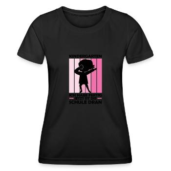 Schulkind Dabbing Schulbeginn Geschenk - Frauen Funktions-T-Shirt - Schwarz - Vorne - AI Model Female 172 light (172cm)