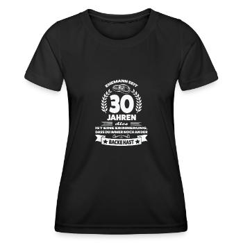 30 Jahre Ehe Ehemann 30. Hochzeitstag Geschenk - Frauen Funktions-T-Shirt - Schwarz - Vorne - AI Model Female 172 light (172cm)