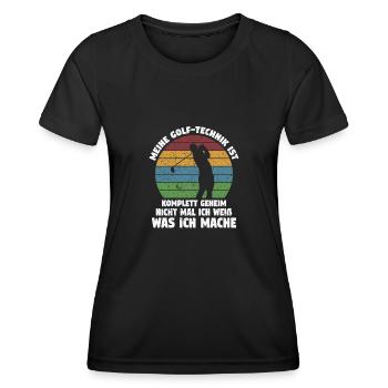 Golfspieler Sport Golfspieler Geschenk - Frauen Funktions-T-Shirt - Schwarz - Vorne - AI Model Female 172 light (172cm)