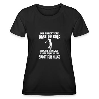 Golfspieler Sport Golfspieler Geschenk - Frauen Funktions-T-Shirt - Schwarz - Vorne - AI Model Female 172 light (172cm)