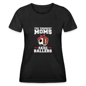 baller fussball baller Geschenk - Frauen Funktions-T-Shirt - Schwarz - Vorne - AI Model Female 172 light (172cm)