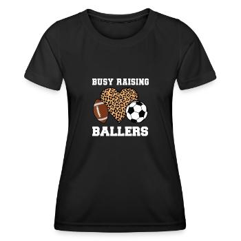 baller fussball baller Geschenk - Frauen Funktions-T-Shirt - Schwarz - Vorne - AI Model Female 172 light (172cm)