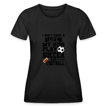 baller fussball baller Geschenk - Frauen Funktions-T-Shirt - Schwarz - Vorne - AI Model Female 172 light (172cm)