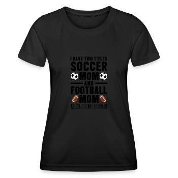 baller fussball baller Geschenk - Frauen Funktions-T-Shirt - Schwarz - Vorne - AI Model Female 172 light (172cm)