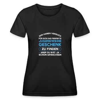 Jugendweihe Jugend Erwachsen Werden Geschenk - Frauen Funktions-T-Shirt - Schwarz - Vorne - AI Model Female 172 light (172cm)