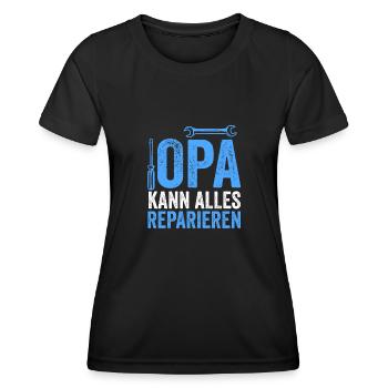 Opa Großvater Großeltern Geschenk - Frauen Funktions-T-Shirt - Schwarz - Vorne - AI Model Female 172 light (172cm)