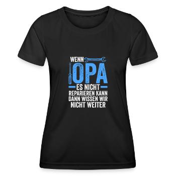 Opa Großvater Großvater Geschenk - Frauen Funktions-T-Shirt - Schwarz - Vorne - AI Model Female 172 light (172cm)