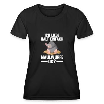 Maulwurf Garten Maulwürfe Geschenk - Frauen Funktions-T-Shirt - Schwarz - Vorne - AI Model Female 172 light (172cm)