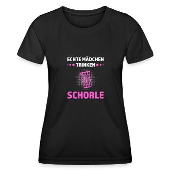 Schorle Pfälzer Dubbeglas Geschenk - Frauen Funktions-T-Shirt - Schwarz - Vorne - AI Model Female 172 light (172cm)
