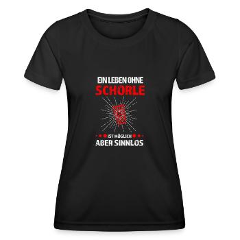 Schorle Pfälzer Pälzer Geschenk - Frauen Funktions-T-Shirt - Schwarz - Vorne - AI Model Female 172 light (172cm)