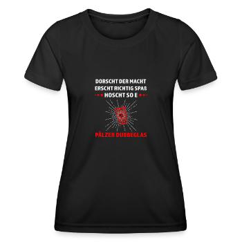 Schorle Pfälzer Pälzer Geschenk - Frauen Funktions-T-Shirt - Schwarz - Vorne - AI Model Female 172 light (172cm)