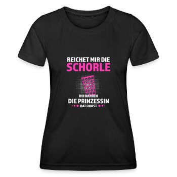 Schorle Pfälzer Pfälzerin Geschenk - Frauen Funktions-T-Shirt - Schwarz - Vorne - AI Model Female 172 light (172cm)