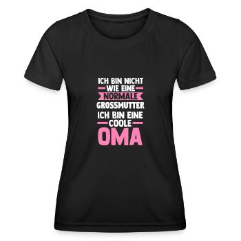 Oma Familie Großeltern Geschenk - Frauen Funktions-T-Shirt - Schwarz - Vorne - AI Model Female 172 light (172cm)