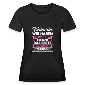 Sport Trainer Trainerin Geschenk - Frauen Funktions-T-Shirt - Schwarz - Vorne - AI Model Female 172 light (172cm)
