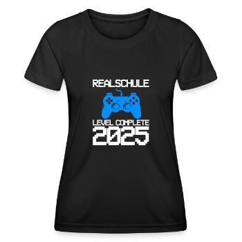 Realschule Ausbildung Realschule beendet Geschenk - Frauen Funktions-T-Shirt - Schwarz - Vorne - AI Model Female 172 light (172cm)