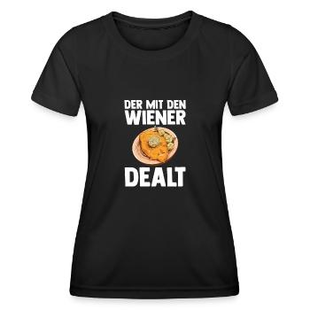 Schnitzel Wiener Wiener Schnitzel Geschenk - Frauen Funktions-T-Shirt - Schwarz - Vorne - AI Model Female 172 light (172cm)
