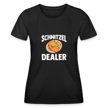 Schnitzel Wiener Wiener Schnitzel Geschenk - Frauen Funktions-T-Shirt - Schwarz - Vorne - AI Model Female 172 light (172cm)