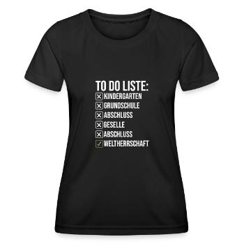 Abschluss Prüfung Schulabschluss Geschenk - Frauen Funktions-T-Shirt - Schwarz - Vorne - AI Model Female 172 light (172cm)