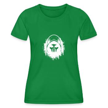 Scary Halloween Ghost Head Under Robe - Women's Functional T-Shirt - kelly green - Front - AI Model Female 172 dark (172cm)