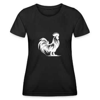 Pedigree élégant avec un grand peigne - T-shirt sport Femme - noir - Devant - AI Model Female 172 light (172cm)