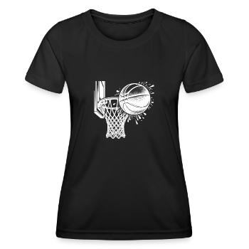 Basketball hoop with basketball - Women's Functional T-Shirt - black - Front - AI Model Female 172 light (172cm)