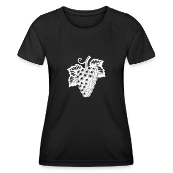 Grappe de raisin décorative dans un style rétro - T-shirt sport Femme - noir - Devant - AI Model Female 172 light (172cm)
