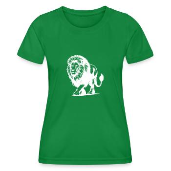 Lion à crinière grand chat africain - T-shirt sport Femme - vert - Devant - AI Model Female 172 dark (172cm)