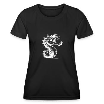 Clever Seahorse Kids Croquis au crayon - T-shirt sport Femme - noir - Devant - AI Model Female 172 light (172cm)