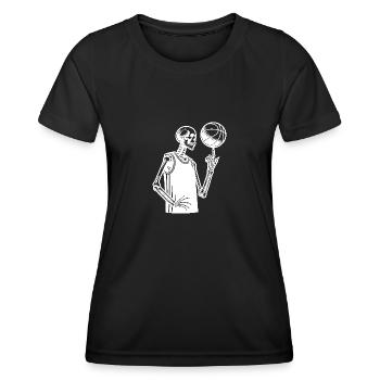 Halloween Skeleton Costume Basketball Style - Women's Functional T-Shirt - black - Front - AI Model Female 172 light (172cm)